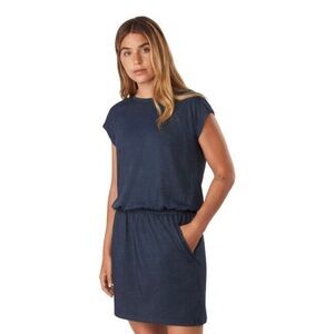 Arc’teryx Ardena Blue Short Sleeve Dress Drop Waist Women Size M